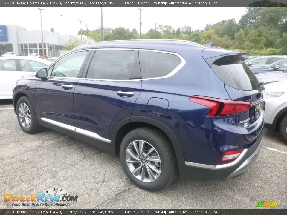 2020 Hyundai Santa Fe SEL AWD Stormy Sea / Espresso/Gray Photo #6