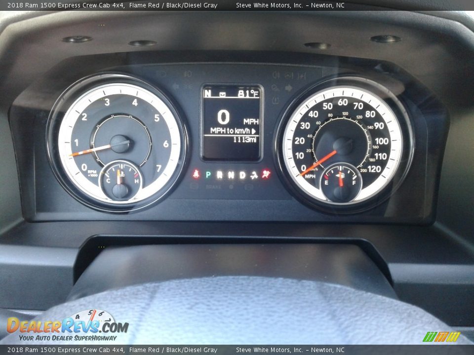 2018 Ram 1500 Express Crew Cab 4x4 Flame Red / Black/Diesel Gray Photo #17