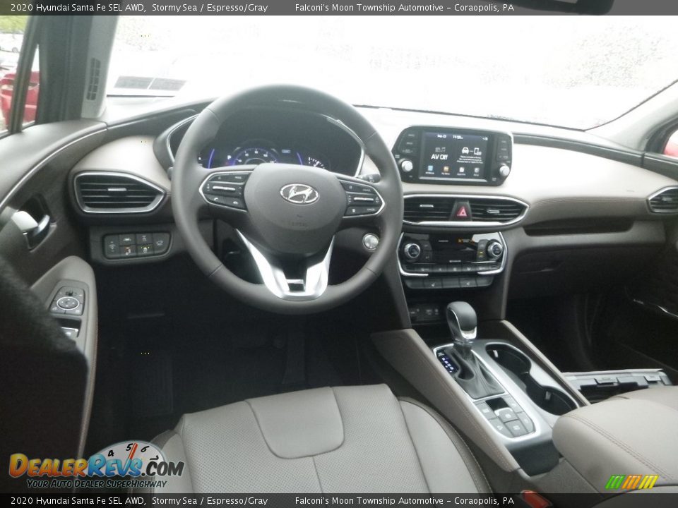 2020 Hyundai Santa Fe SEL AWD Stormy Sea / Espresso/Gray Photo #9