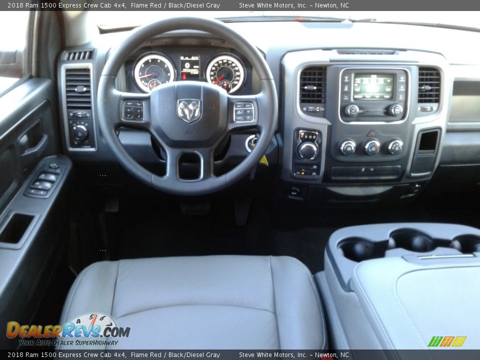 2018 Ram 1500 Express Crew Cab 4x4 Flame Red / Black/Diesel Gray Photo #24