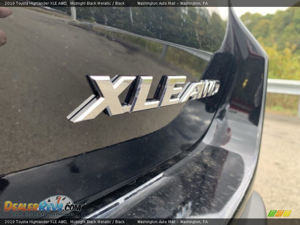 2019 Toyota Highlander XLE AWD Midnight Black Metallic / Black Photo #3