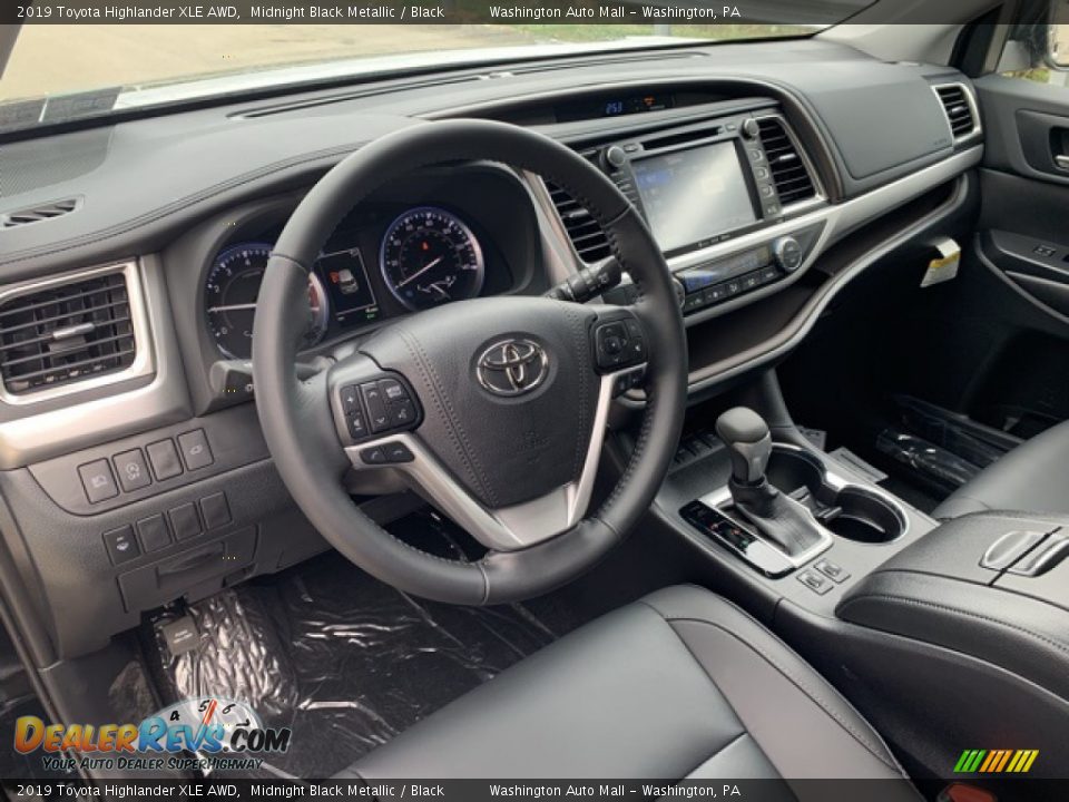 2019 Toyota Highlander XLE AWD Midnight Black Metallic / Black Photo #4