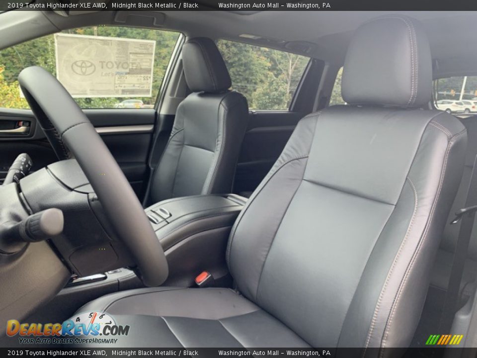 2019 Toyota Highlander XLE AWD Midnight Black Metallic / Black Photo #7