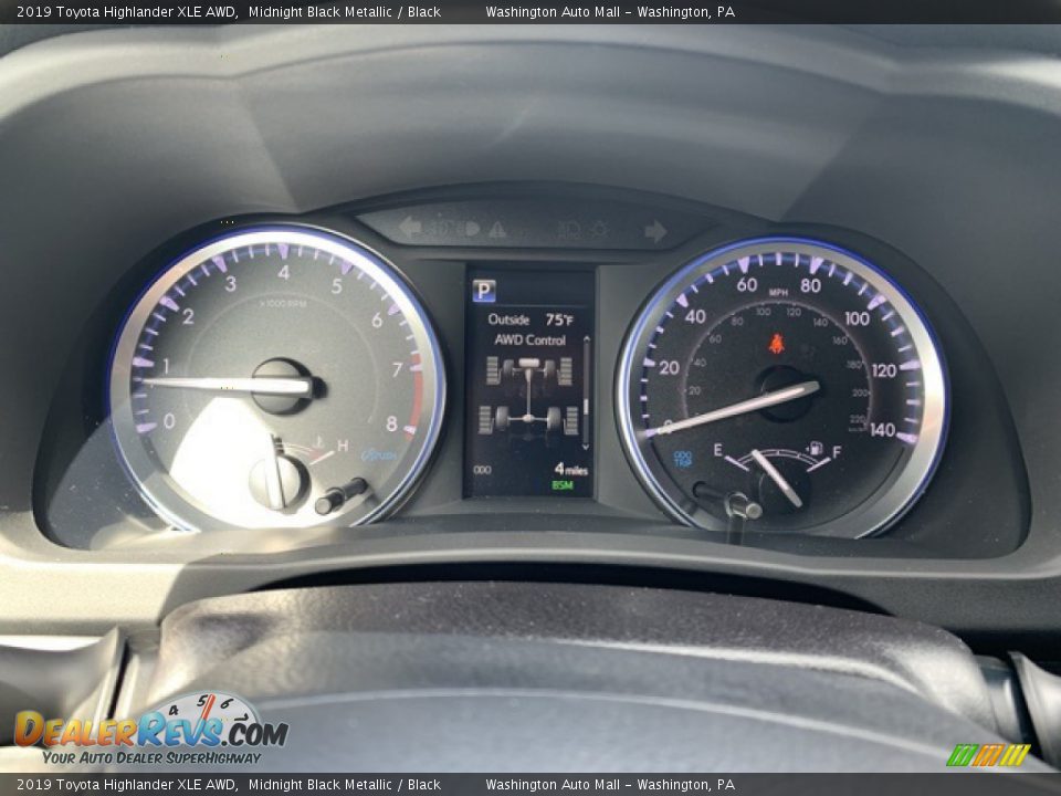 2019 Toyota Highlander XLE AWD Midnight Black Metallic / Black Photo #27