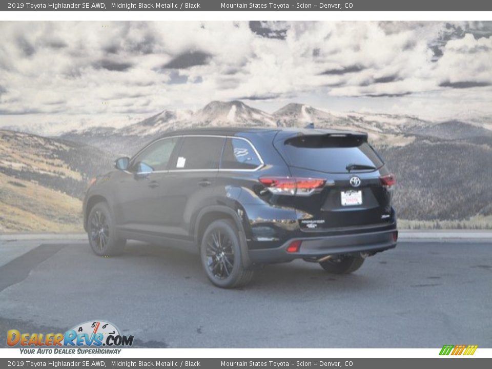 2019 Toyota Highlander SE AWD Midnight Black Metallic / Black Photo #3