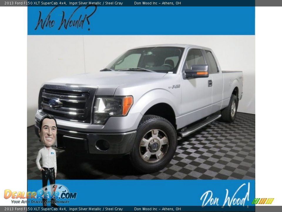 2013 Ford F150 XLT SuperCab 4x4 Ingot Silver Metallic / Steel Gray Photo #1