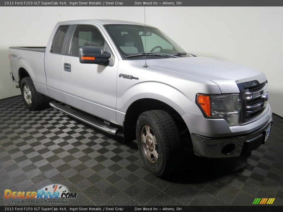 2013 Ford F150 XLT SuperCab 4x4 Ingot Silver Metallic / Steel Gray Photo #6