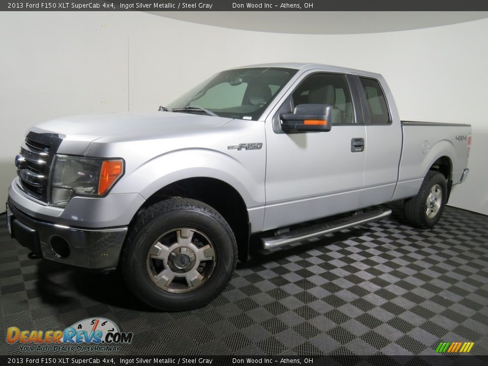 2013 Ford F150 XLT SuperCab 4x4 Ingot Silver Metallic / Steel Gray Photo #14