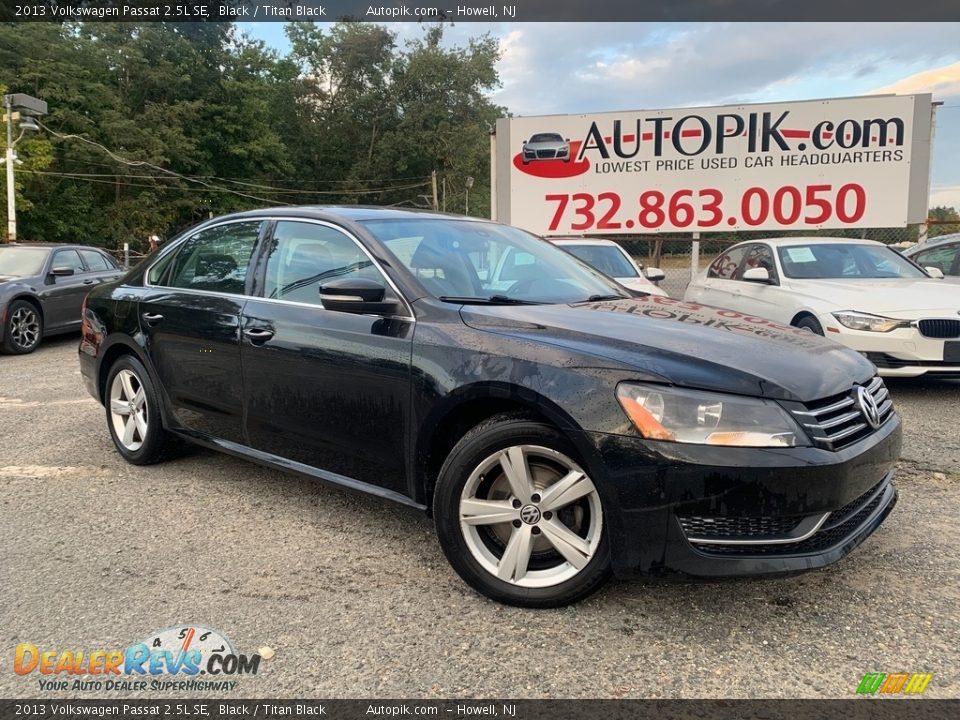 2013 Volkswagen Passat 2.5L SE Black / Titan Black Photo #1