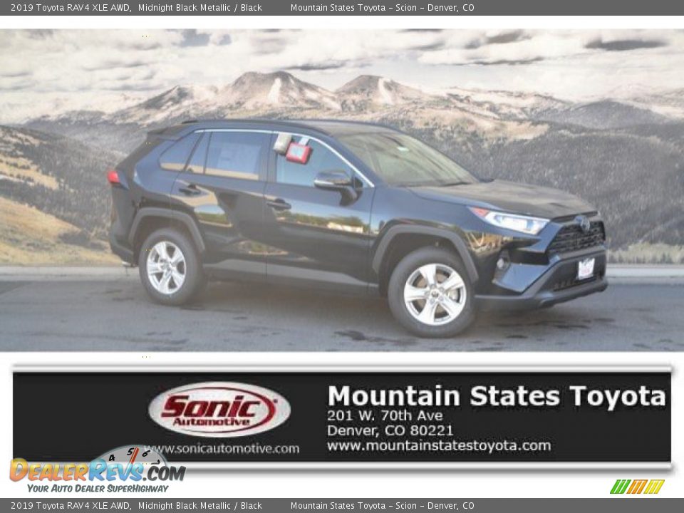 2019 Toyota RAV4 XLE AWD Midnight Black Metallic / Black Photo #1