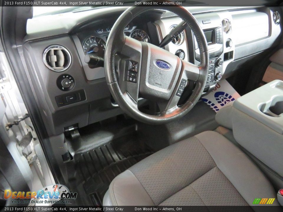 2013 Ford F150 XLT SuperCab 4x4 Ingot Silver Metallic / Steel Gray Photo #18