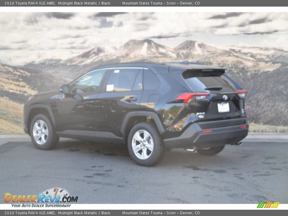 2019 Toyota RAV4 XLE AWD Midnight Black Metallic / Black Photo #3