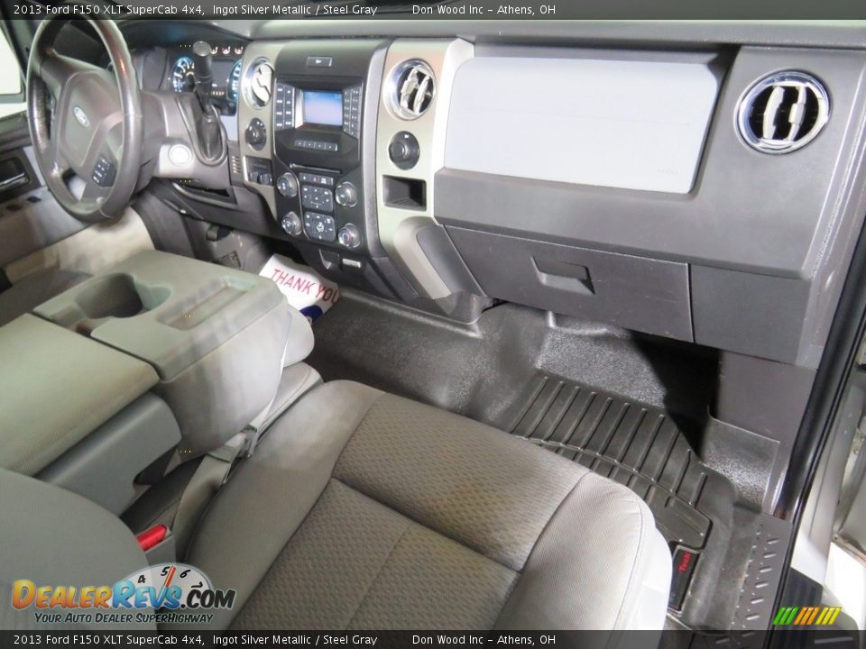2013 Ford F150 XLT SuperCab 4x4 Ingot Silver Metallic / Steel Gray Photo #23