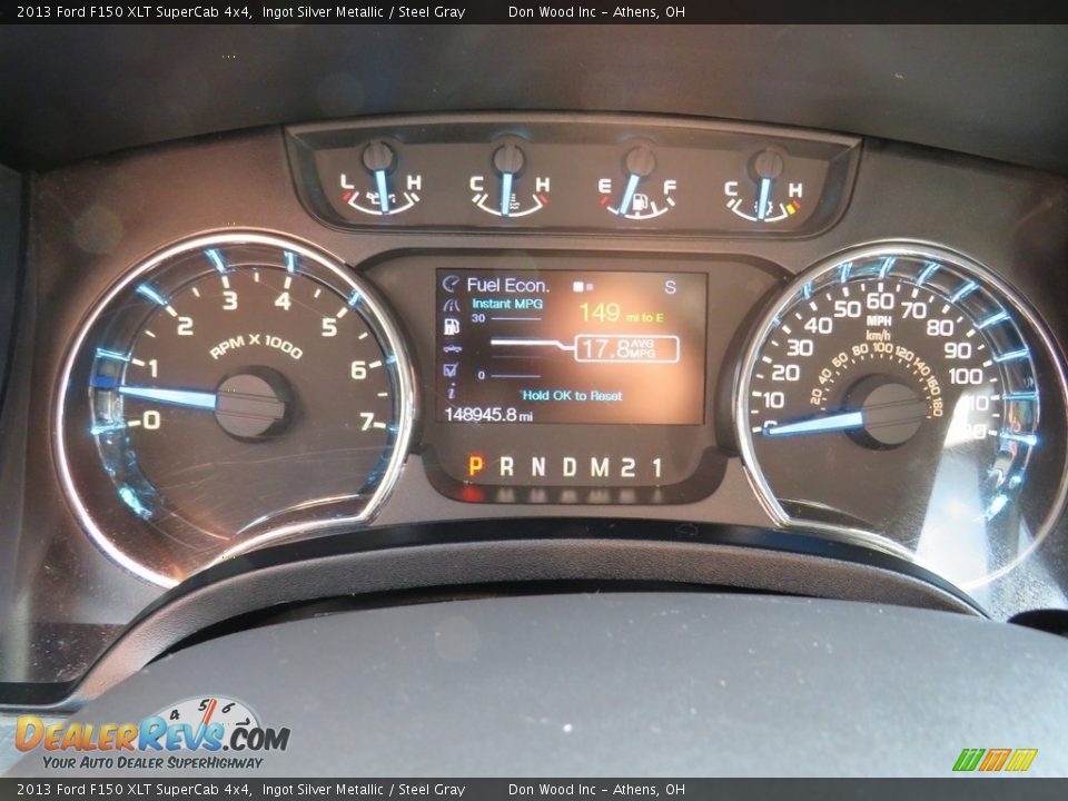 2013 Ford F150 XLT SuperCab 4x4 Ingot Silver Metallic / Steel Gray Photo #25