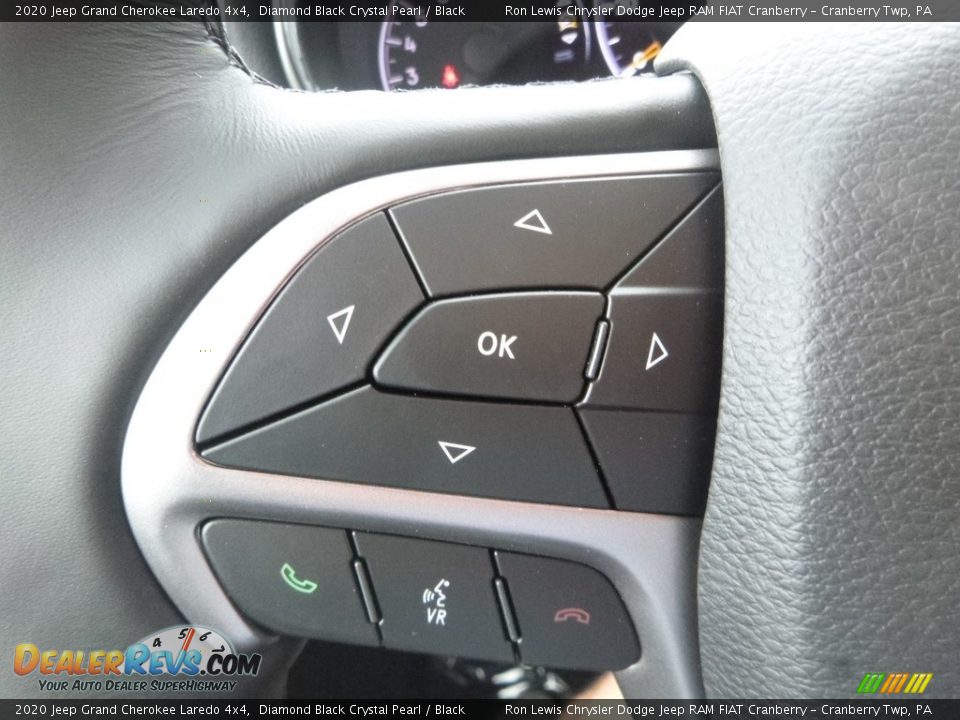 2020 Jeep Grand Cherokee Laredo 4x4 Diamond Black Crystal Pearl / Black Photo #20