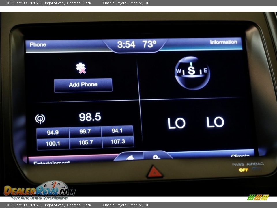 2014 Ford Taurus SEL Ingot Silver / Charcoal Black Photo #11