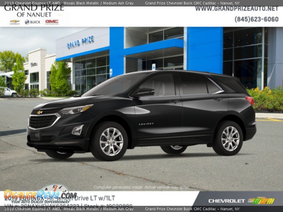 2019 Chevrolet Equinox LT AWD Mosaic Black Metallic / Medium Ash Gray Photo #2