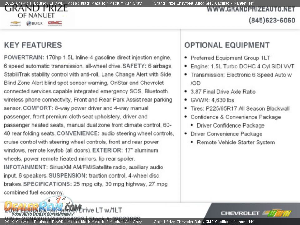 2019 Chevrolet Equinox LT AWD Mosaic Black Metallic / Medium Ash Gray Photo #7