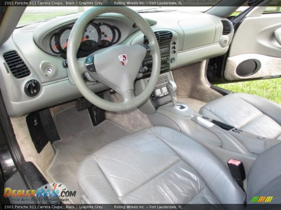 Graphite Grey Interior - 2001 Porsche 911 Carrera Coupe Photo #14