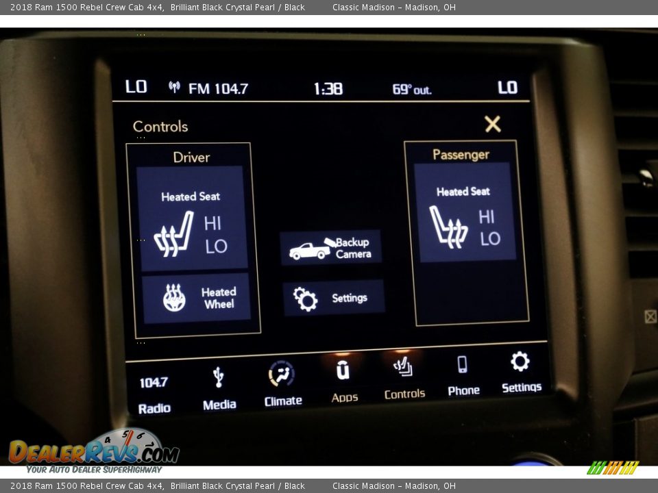 2018 Ram 1500 Rebel Crew Cab 4x4 Brilliant Black Crystal Pearl / Black Photo #14