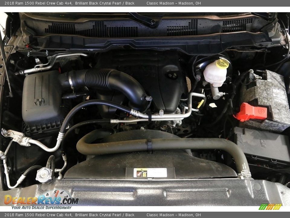2018 Ram 1500 Rebel Crew Cab 4x4 Brilliant Black Crystal Pearl / Black Photo #22
