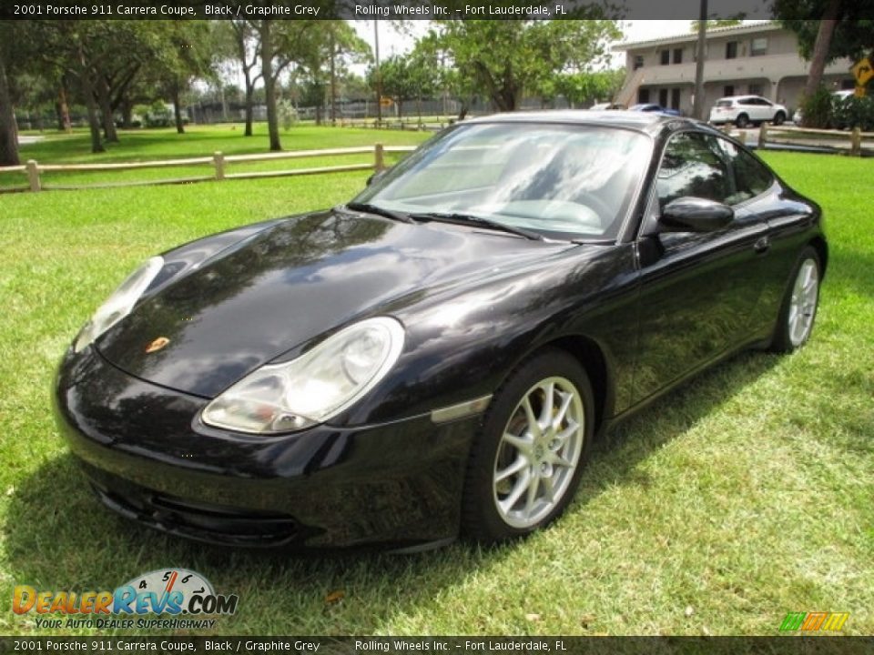 2001 Porsche 911 Carrera Coupe Black / Graphite Grey Photo #25
