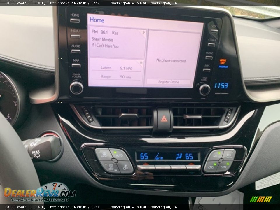 2019 Toyota C-HR XLE Silver Knockout Metallic / Black Photo #10