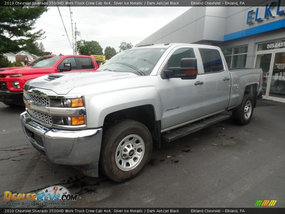 2019 Chevrolet Silverado 3500HD Work Truck Crew Cab 4x4 Silver Ice Metallic / Dark Ash/Jet Black Photo #1