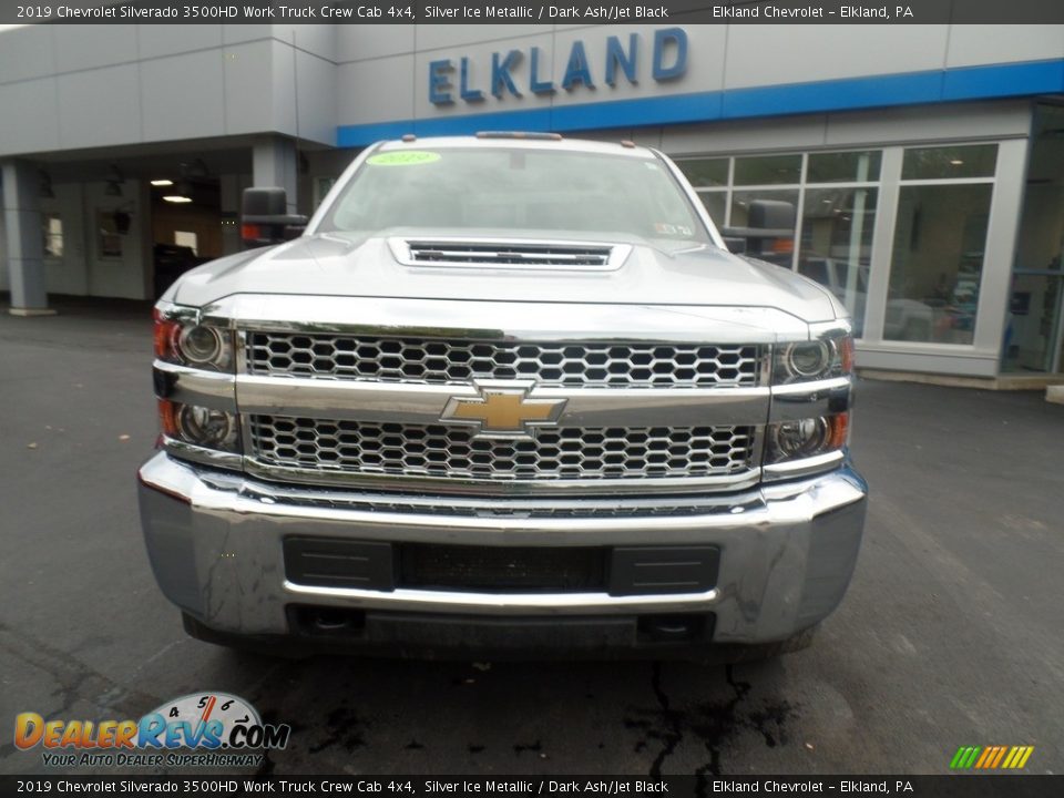 2019 Chevrolet Silverado 3500HD Work Truck Crew Cab 4x4 Silver Ice Metallic / Dark Ash/Jet Black Photo #3