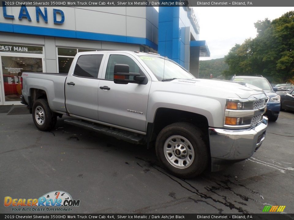 2019 Chevrolet Silverado 3500HD Work Truck Crew Cab 4x4 Silver Ice Metallic / Dark Ash/Jet Black Photo #5