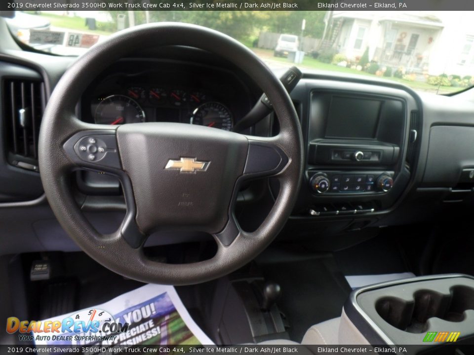 2019 Chevrolet Silverado 3500HD Work Truck Crew Cab 4x4 Silver Ice Metallic / Dark Ash/Jet Black Photo #21