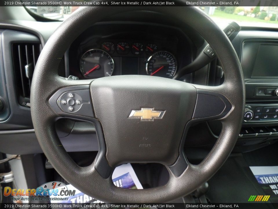 2019 Chevrolet Silverado 3500HD Work Truck Crew Cab 4x4 Silver Ice Metallic / Dark Ash/Jet Black Photo #22