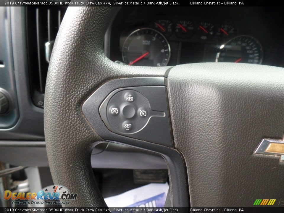 2019 Chevrolet Silverado 3500HD Work Truck Crew Cab 4x4 Silver Ice Metallic / Dark Ash/Jet Black Photo #23