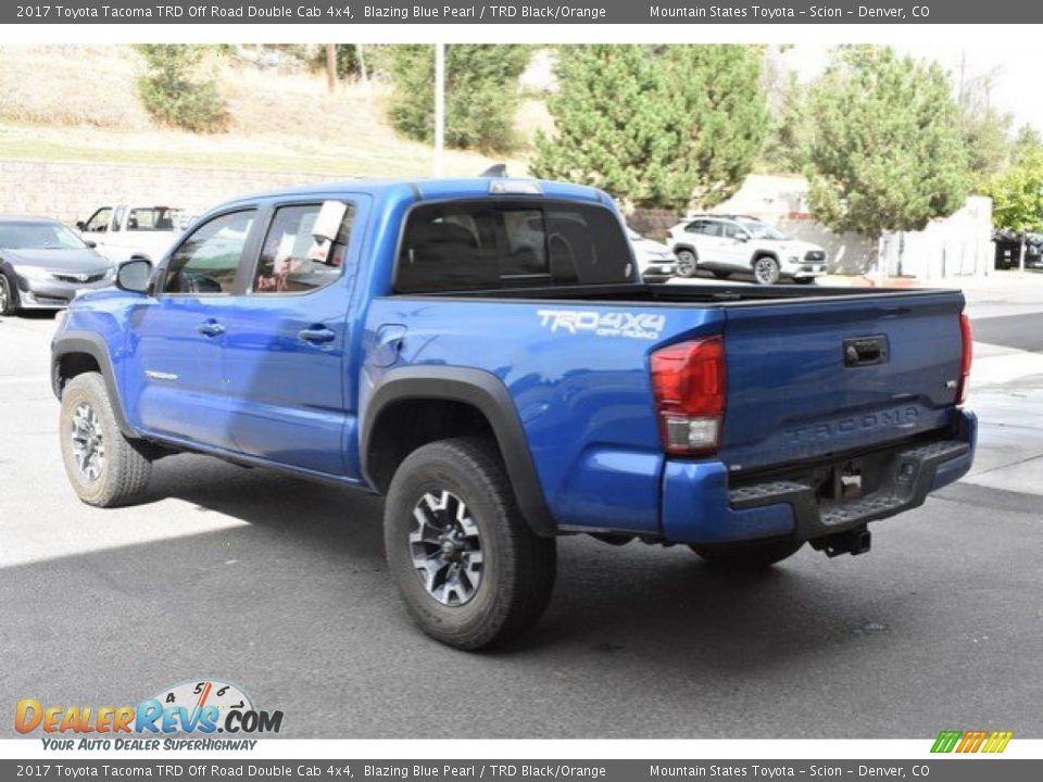 2017 Toyota Tacoma TRD Off Road Double Cab 4x4 Blazing Blue Pearl / TRD Black/Orange Photo #4