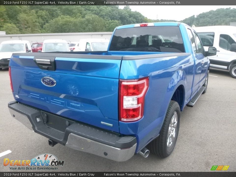 2019 Ford F150 XLT SuperCab 4x4 Velocity Blue / Earth Gray Photo #2