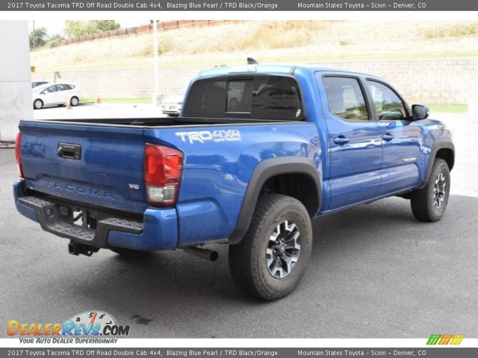 2017 Toyota Tacoma TRD Off Road Double Cab 4x4 Blazing Blue Pearl / TRD Black/Orange Photo #6