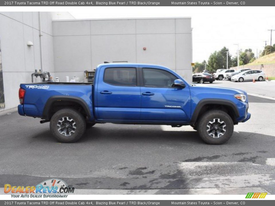 2017 Toyota Tacoma TRD Off Road Double Cab 4x4 Blazing Blue Pearl / TRD Black/Orange Photo #7