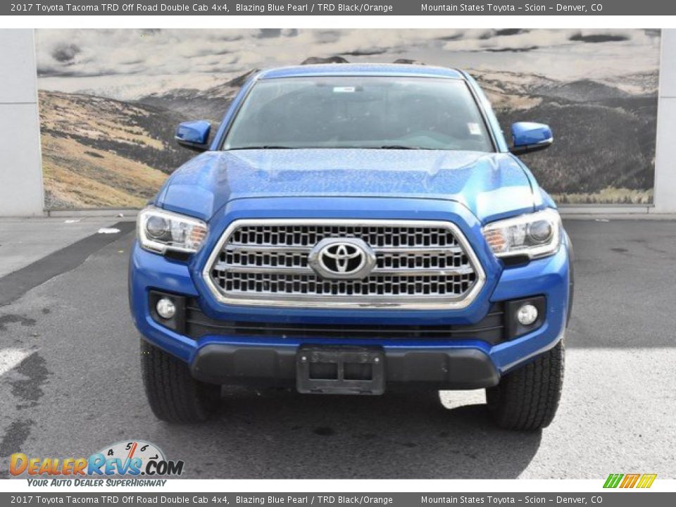 2017 Toyota Tacoma TRD Off Road Double Cab 4x4 Blazing Blue Pearl / TRD Black/Orange Photo #8