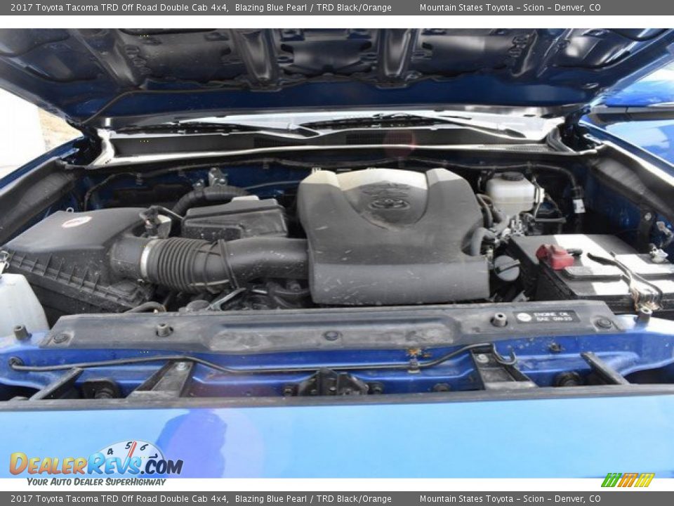 2017 Toyota Tacoma TRD Off Road Double Cab 4x4 Blazing Blue Pearl / TRD Black/Orange Photo #9