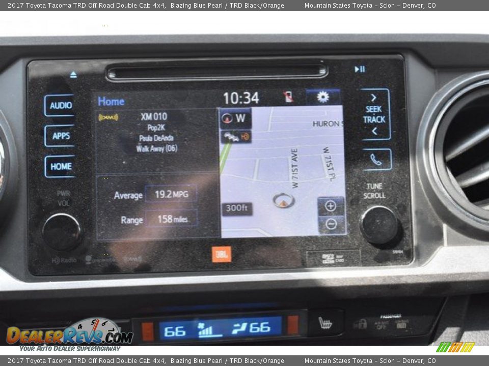 2017 Toyota Tacoma TRD Off Road Double Cab 4x4 Blazing Blue Pearl / TRD Black/Orange Photo #11