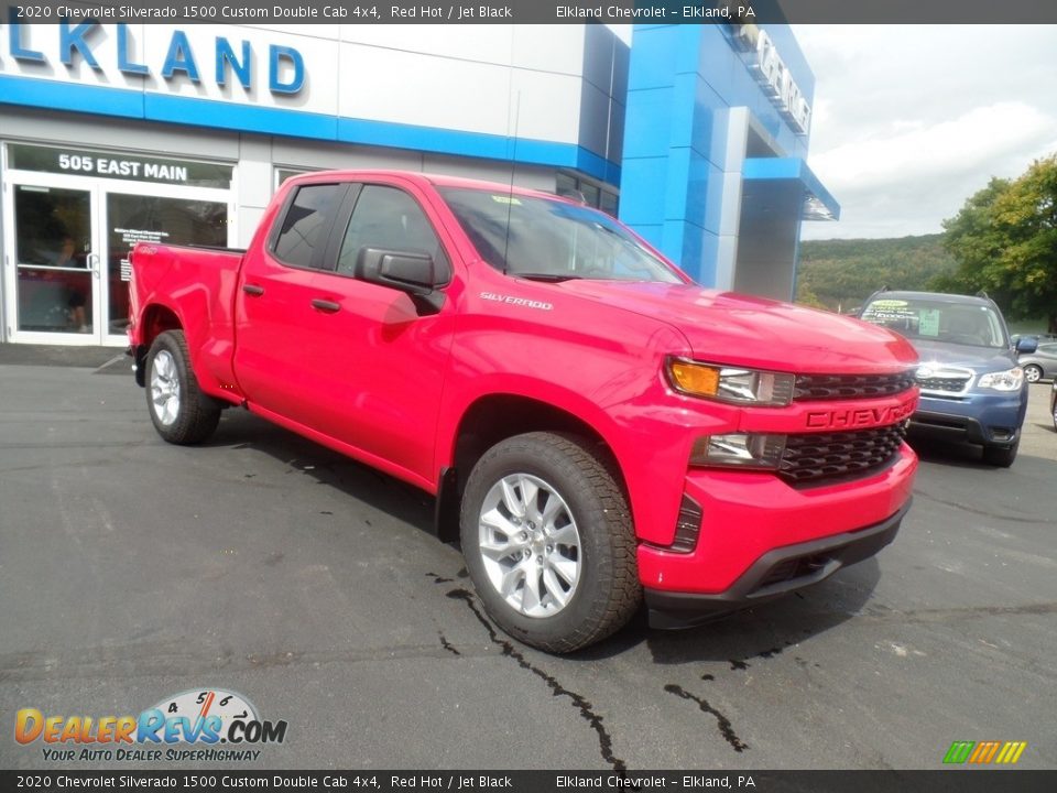 2020 Chevrolet Silverado 1500 Custom Double Cab 4x4 Red Hot / Jet Black Photo #5