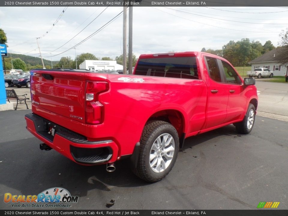 2020 Chevrolet Silverado 1500 Custom Double Cab 4x4 Red Hot / Jet Black Photo #7