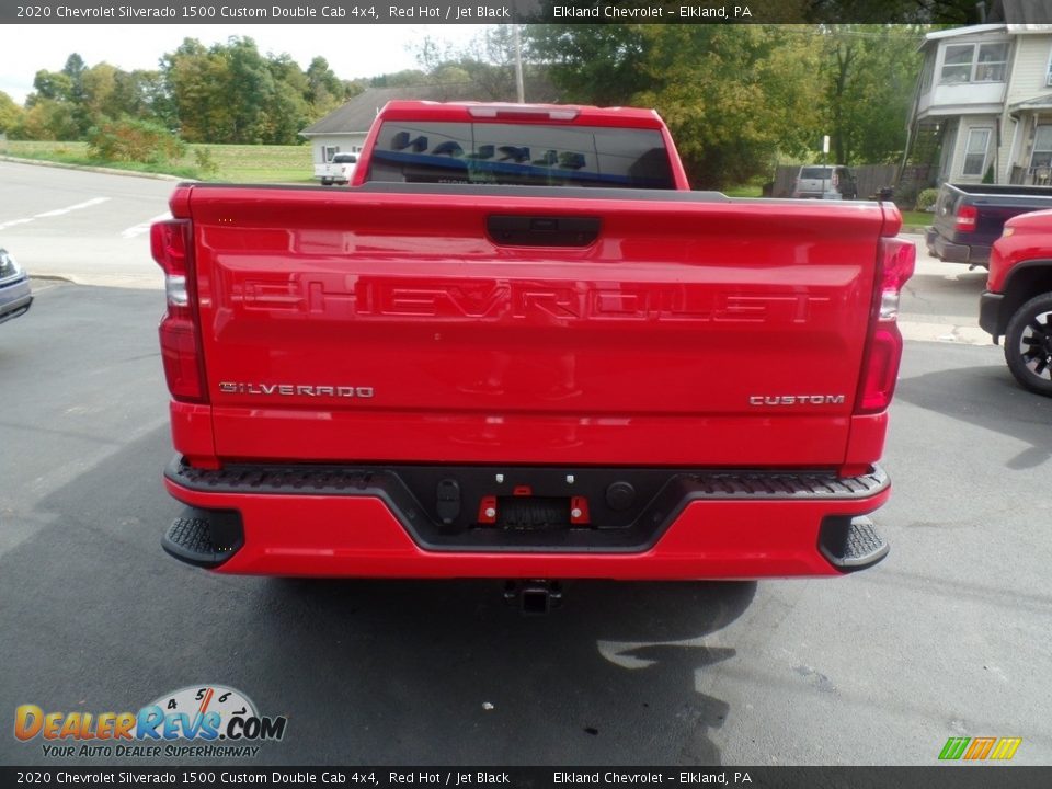 2020 Chevrolet Silverado 1500 Custom Double Cab 4x4 Red Hot / Jet Black Photo #8