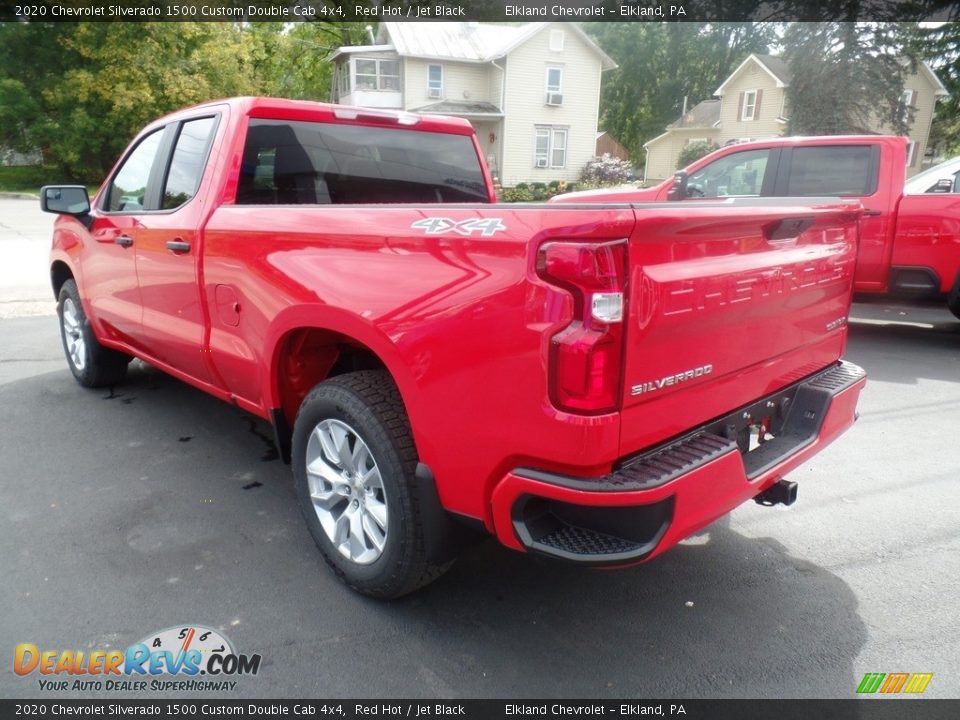 2020 Chevrolet Silverado 1500 Custom Double Cab 4x4 Red Hot / Jet Black Photo #9