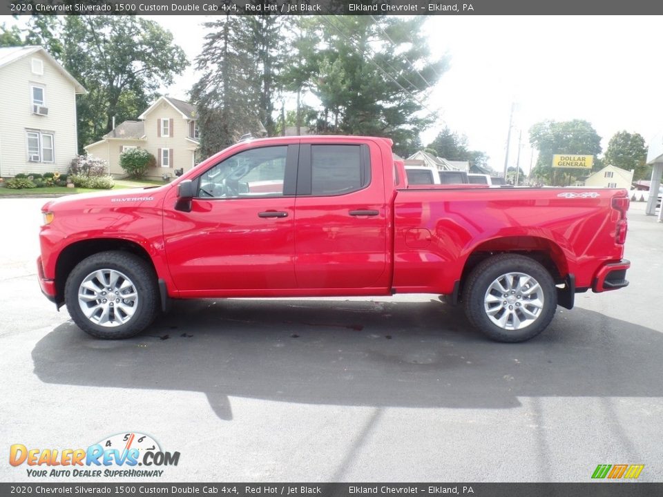 Red Hot 2020 Chevrolet Silverado 1500 Custom Double Cab 4x4 Photo #10