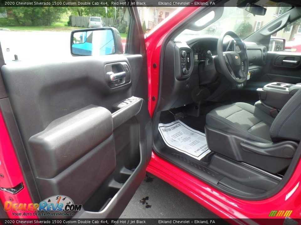 Jet Black Interior - 2020 Chevrolet Silverado 1500 Custom Double Cab 4x4 Photo #15