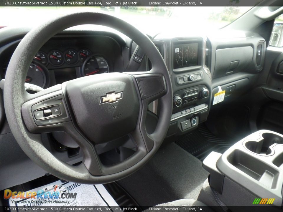 2020 Chevrolet Silverado 1500 Custom Double Cab 4x4 Red Hot / Jet Black Photo #20