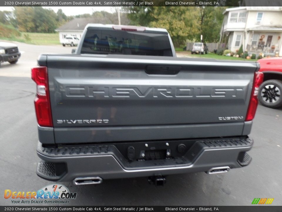 2020 Chevrolet Silverado 1500 Custom Double Cab 4x4 Satin Steel Metallic / Jet Black Photo #7