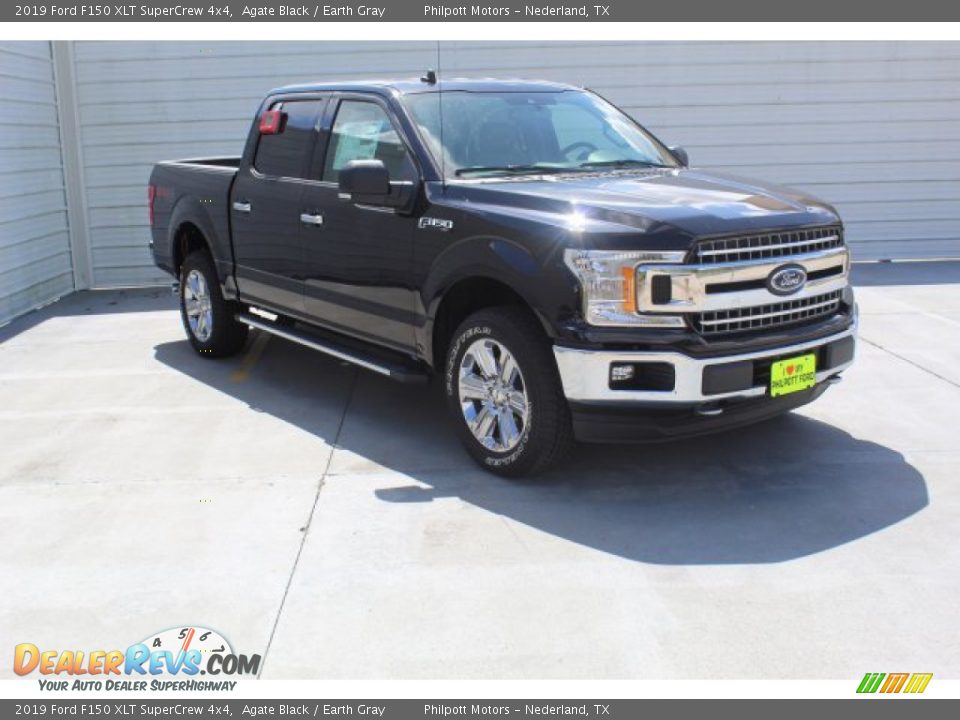 2019 Ford F150 XLT SuperCrew 4x4 Agate Black / Earth Gray Photo #2