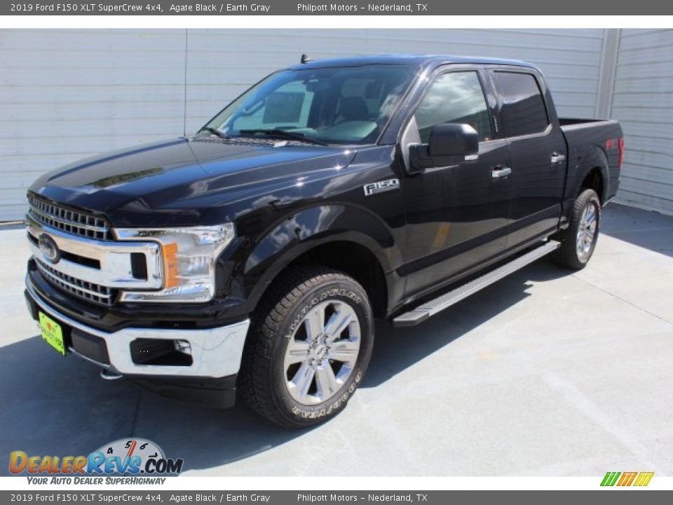 2019 Ford F150 XLT SuperCrew 4x4 Agate Black / Earth Gray Photo #4